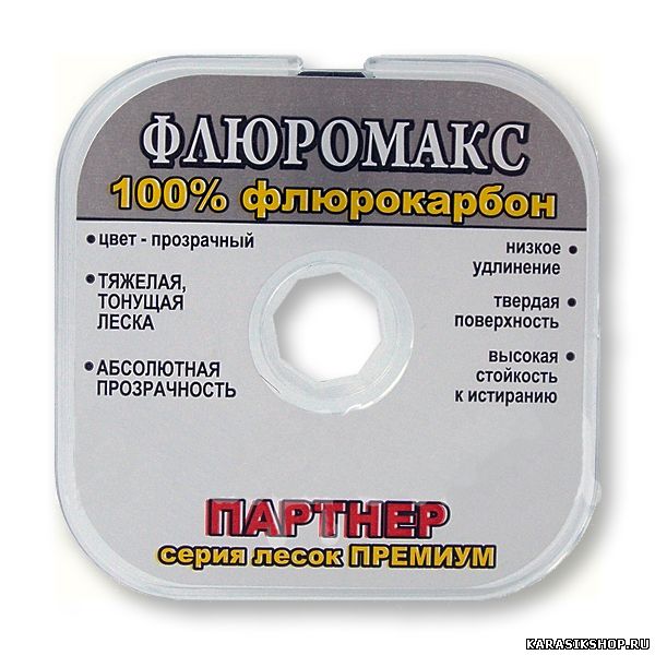 Леска Партнер Флюромакс 20 м 0,16 мм 5,5 кг цв. прозрачный, 100% флюкарбон Л01-00379 Леска Партнер Флюромакс 20 м 0,16 мм 5,5 кг цв. прозрачный, 100% флюкарбон Л01-00379