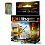 Леска плетёная PE Ultra Troll Multicolor 0,18mm/ 13,60кг/ 150 м Л01-00439